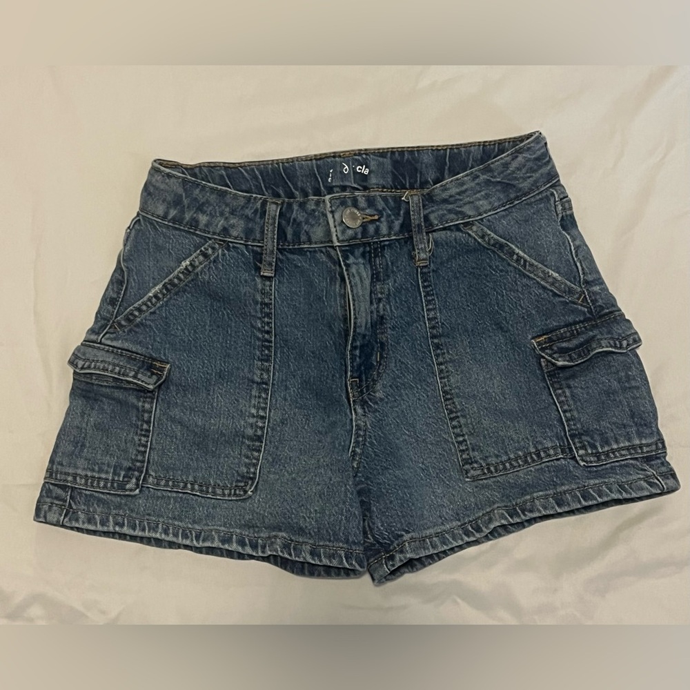 Target Blue Cargo Denim Shorts